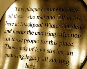 Blackpool Winter Gardens plaque
