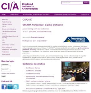 CIfA Conference webpage