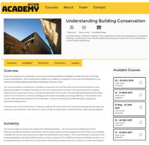 CIOBUnderstanding Building Conservation website